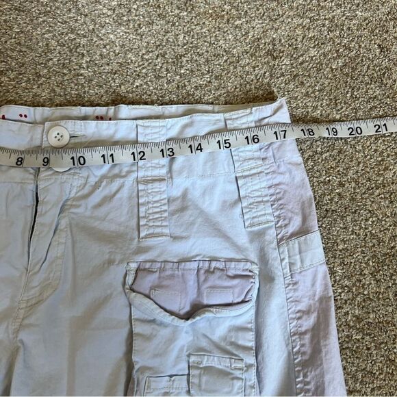 NEW Pete & Greta two toned blue wide leg cargo utility pants size 8 - Picture 8 of 11